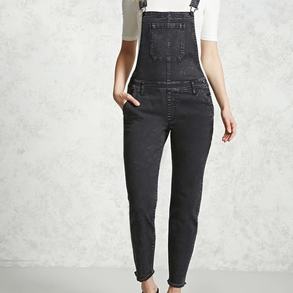 forever 21 black overalls